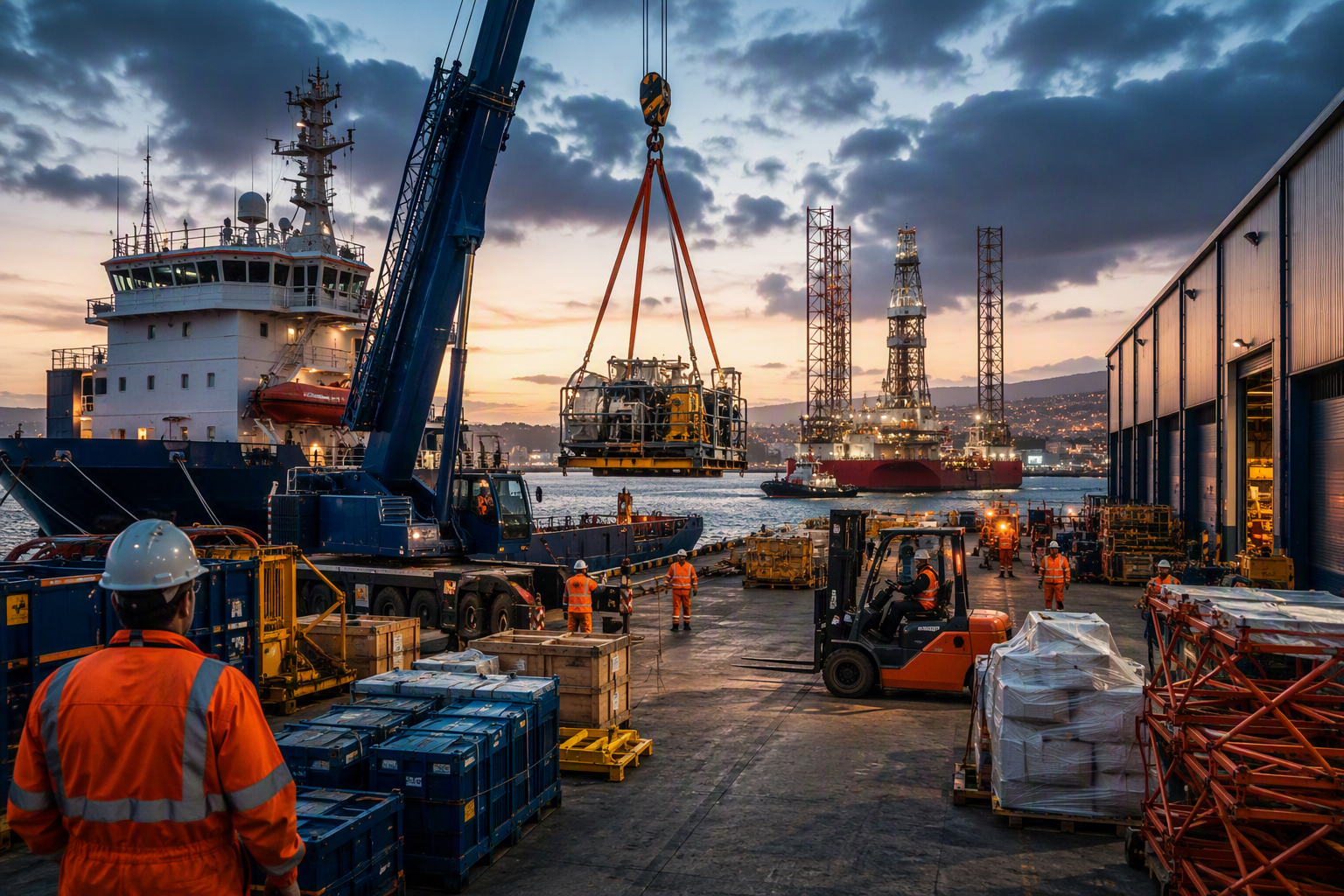 Offshore logistics and supply-base operation